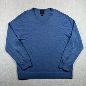 Jos A Bank Traveler's Collection 100% Cashmere V-Neck Sweater Men XXL Light Blue